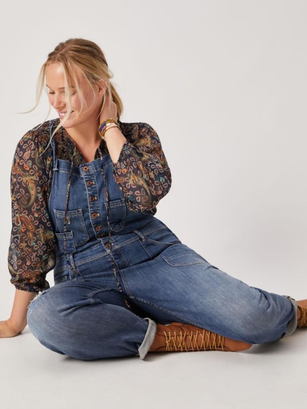 Anthro Pilcro distressed overalls